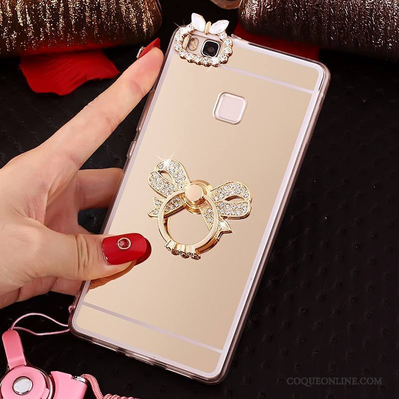 Huawei Nova Coque Incassable Fluide Doux Silicone Anneau Rose Ornements Suspendus Étui