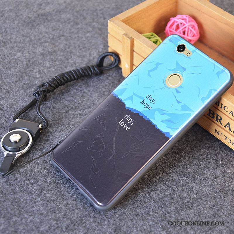 Huawei Nova Coque Incassable Ornements Suspendus Amoureux Gaufrage Silicone Fluide Doux Étui