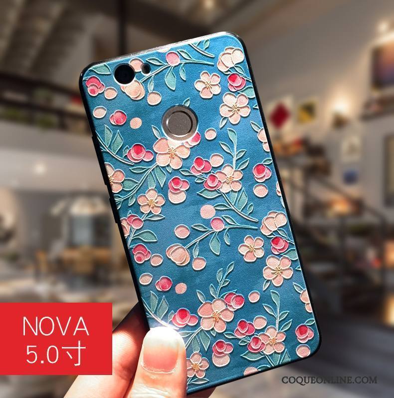 Huawei Nova Coque Jeunesse Tendance Silicone Étui Incassable Fluide Doux Noir