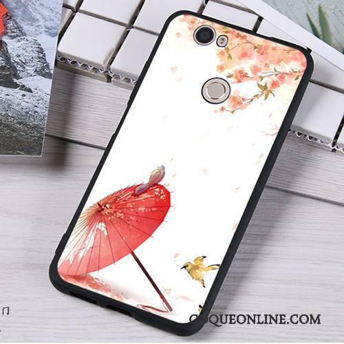 Huawei Nova Coque Téléphone Portable Incassable Ornements Suspendus Fluide Doux Silicone Protection Rose