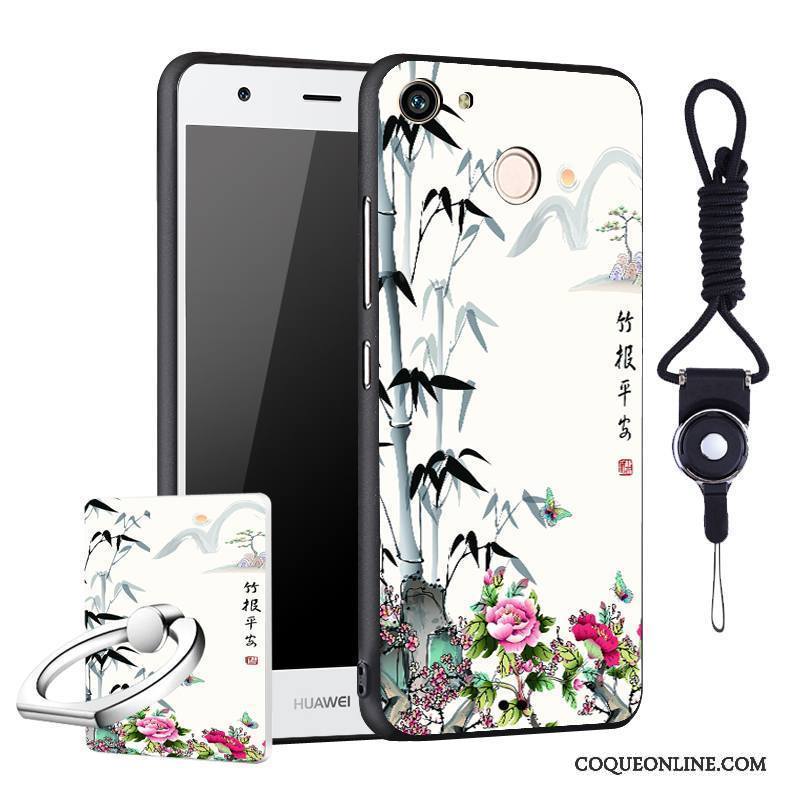 Huawei Nova Dessin Animé Coque De Téléphone Étui Délavé En Daim Protection Fluide Doux Incassable