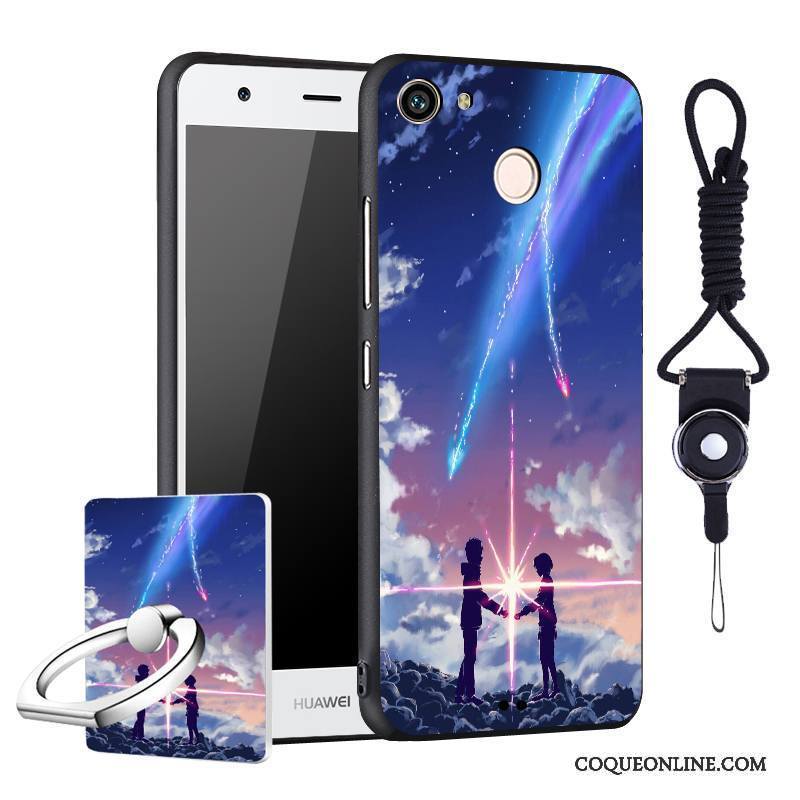 Huawei Nova Dessin Animé Coque De Téléphone Étui Délavé En Daim Protection Fluide Doux Incassable