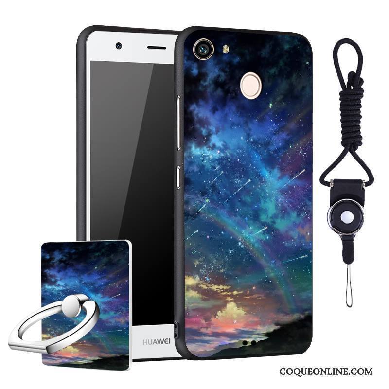 Huawei Nova Dessin Animé Coque De Téléphone Étui Délavé En Daim Protection Fluide Doux Incassable