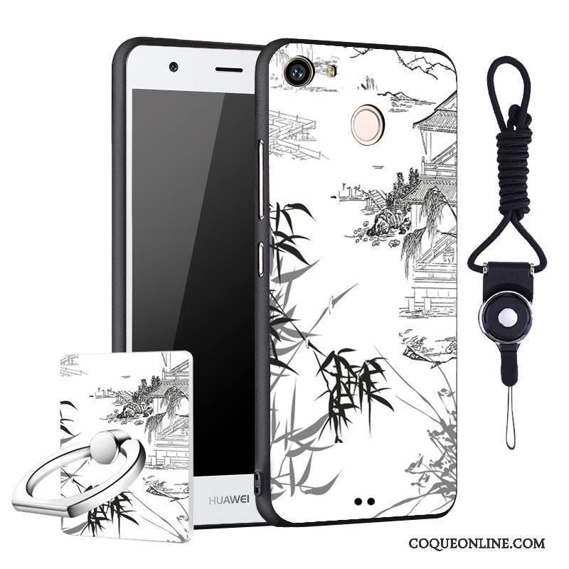 Huawei Nova Dessin Animé Coque De Téléphone Étui Délavé En Daim Protection Fluide Doux Incassable