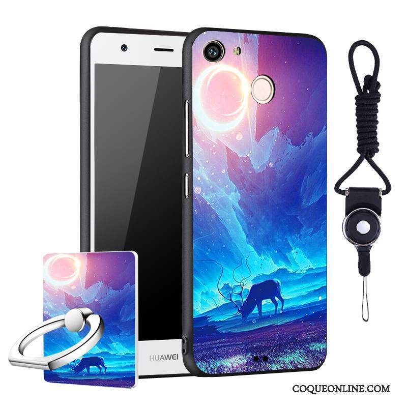 Huawei Nova Dessin Animé Coque De Téléphone Étui Délavé En Daim Protection Fluide Doux Incassable