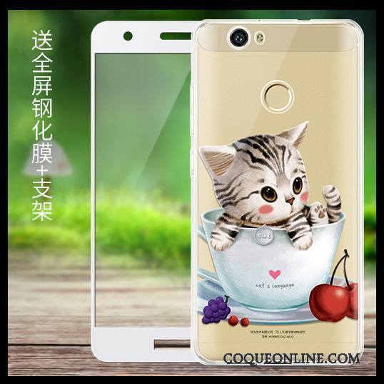 Huawei Nova Fluide Doux Dessin Animé Noir Étui Téléphone Portable Silicone Coque De Téléphone