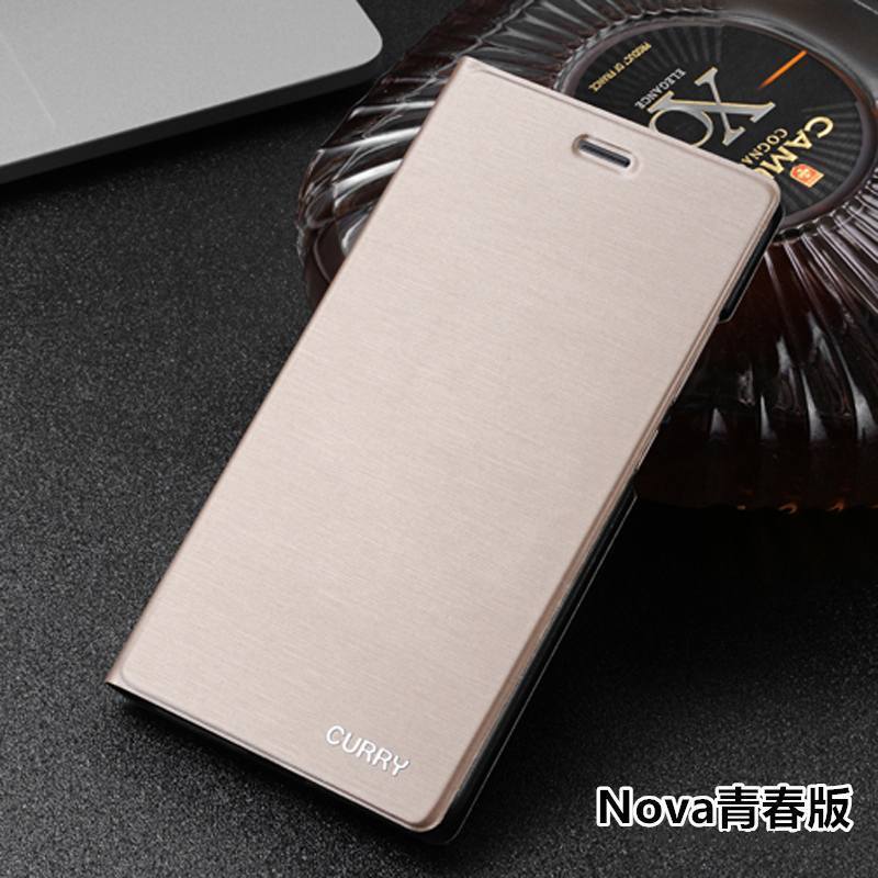 Huawei Nova Housse Noir Coque De Téléphone Protection Étui En Cuir Jeunesse