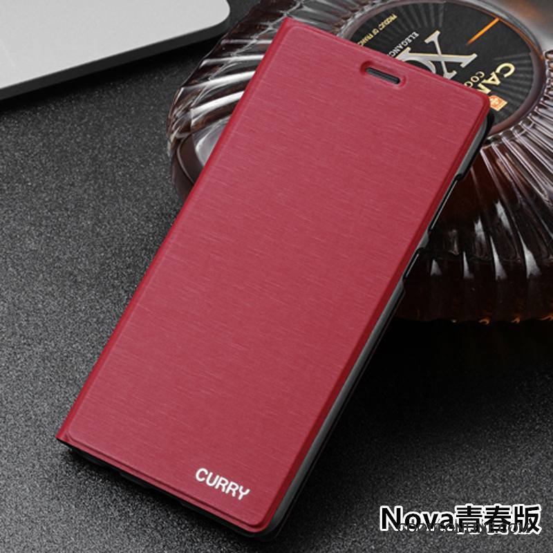 Huawei Nova Housse Noir Coque De Téléphone Protection Étui En Cuir Jeunesse