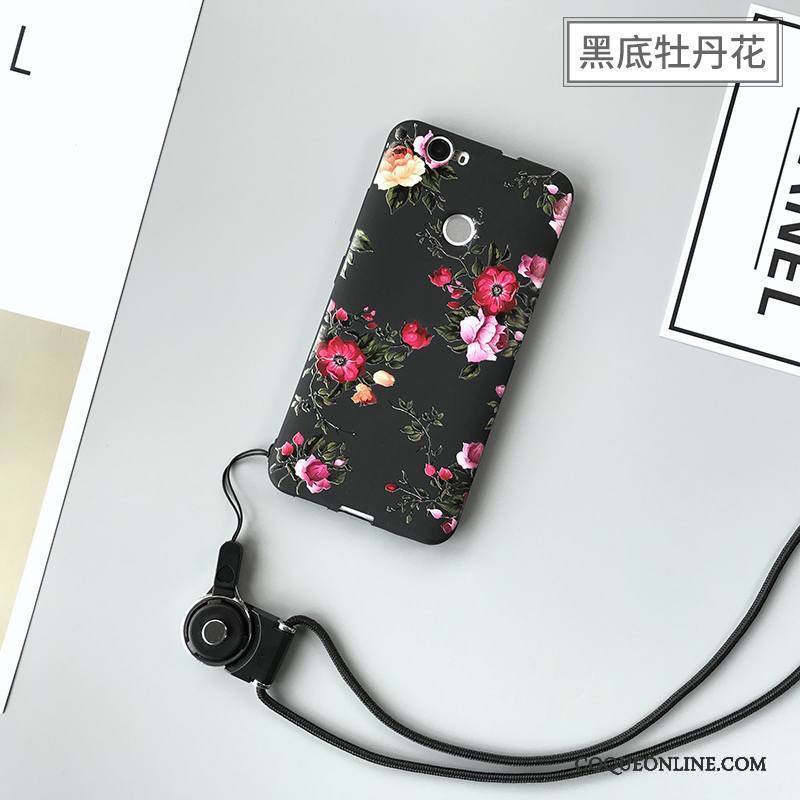 Huawei Nova Incassable Étui Fluide Doux Coque De Téléphone Vert Difficile Peinture