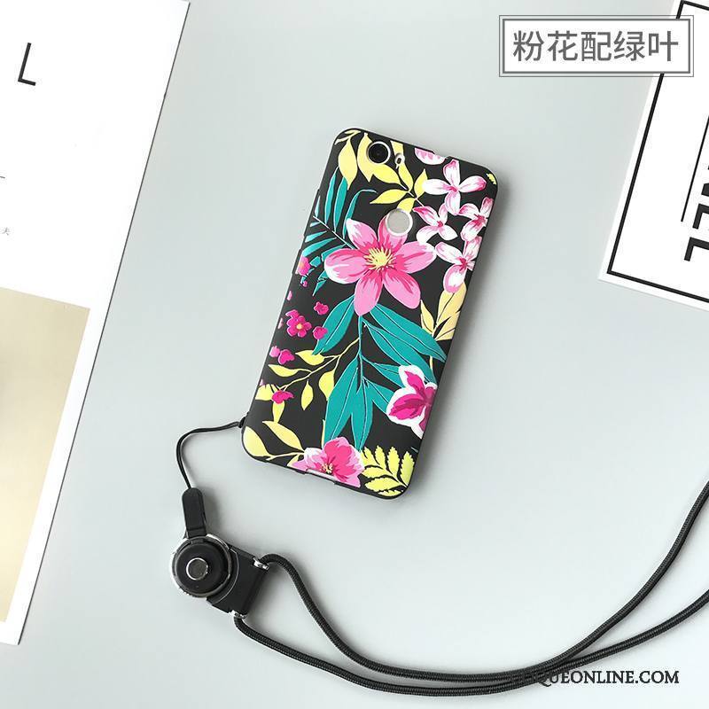 Huawei Nova Incassable Étui Fluide Doux Coque De Téléphone Vert Difficile Peinture