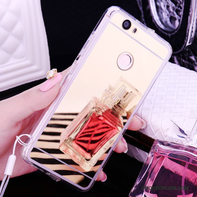 Huawei Nova Miroir Anneau Incassable Ornements Suspendus Silicone Coque De Téléphone Étui