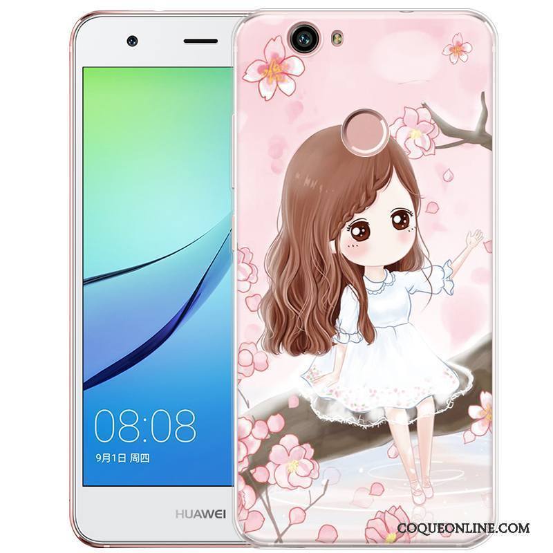 Huawei Nova Peinture Protection Téléphone Portable Coque Étui Gaufrage Fluide Doux