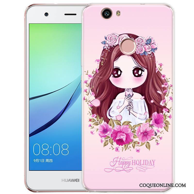 Huawei Nova Peinture Protection Téléphone Portable Coque Étui Gaufrage Fluide Doux