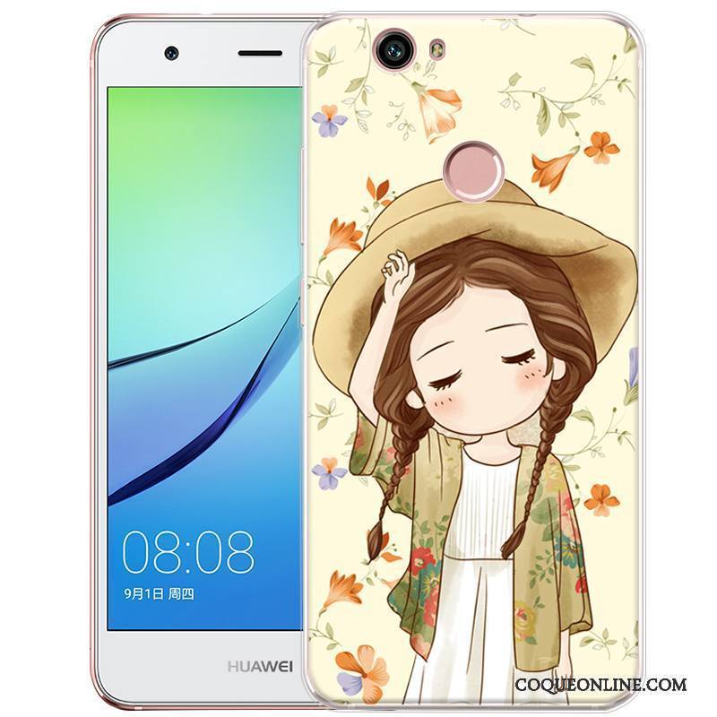 Huawei Nova Peinture Protection Téléphone Portable Coque Étui Gaufrage Fluide Doux