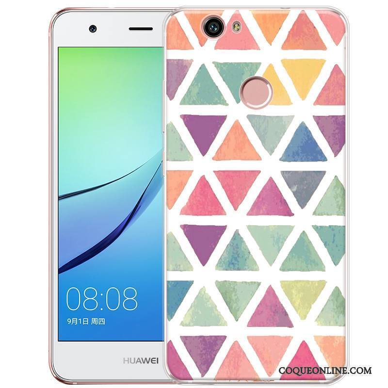 Huawei Nova Peinture Protection Téléphone Portable Coque Étui Gaufrage Fluide Doux