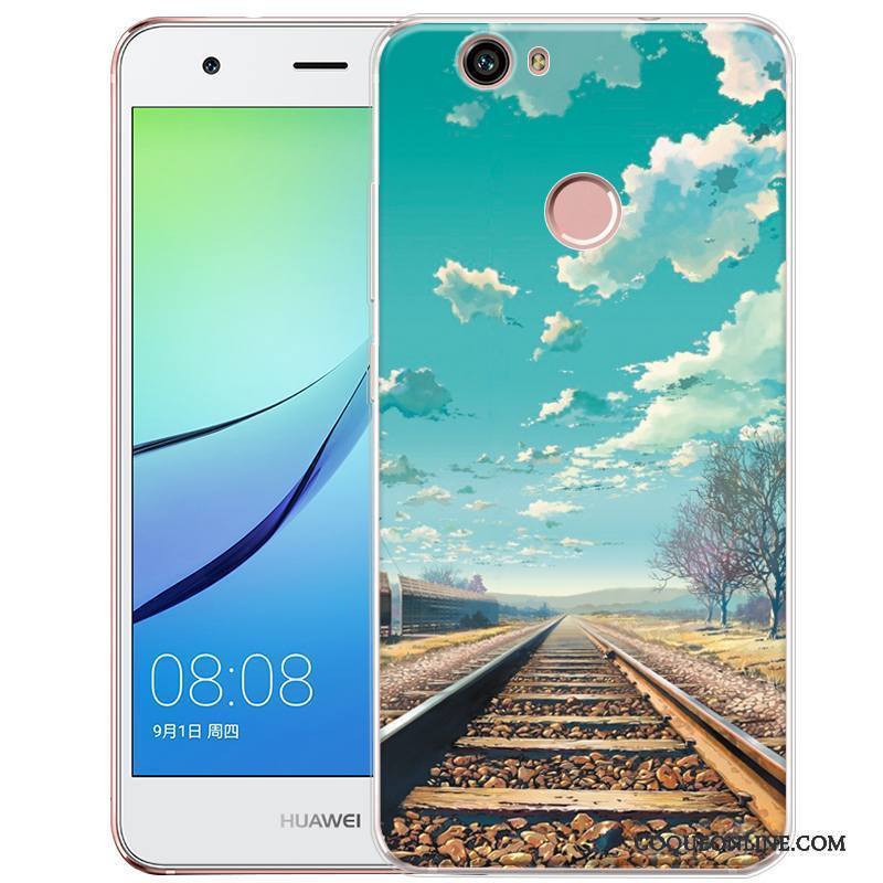 Huawei Nova Peinture Protection Téléphone Portable Coque Étui Gaufrage Fluide Doux