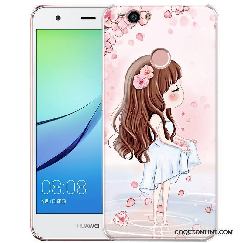 Huawei Nova Peinture Protection Téléphone Portable Coque Étui Gaufrage Fluide Doux