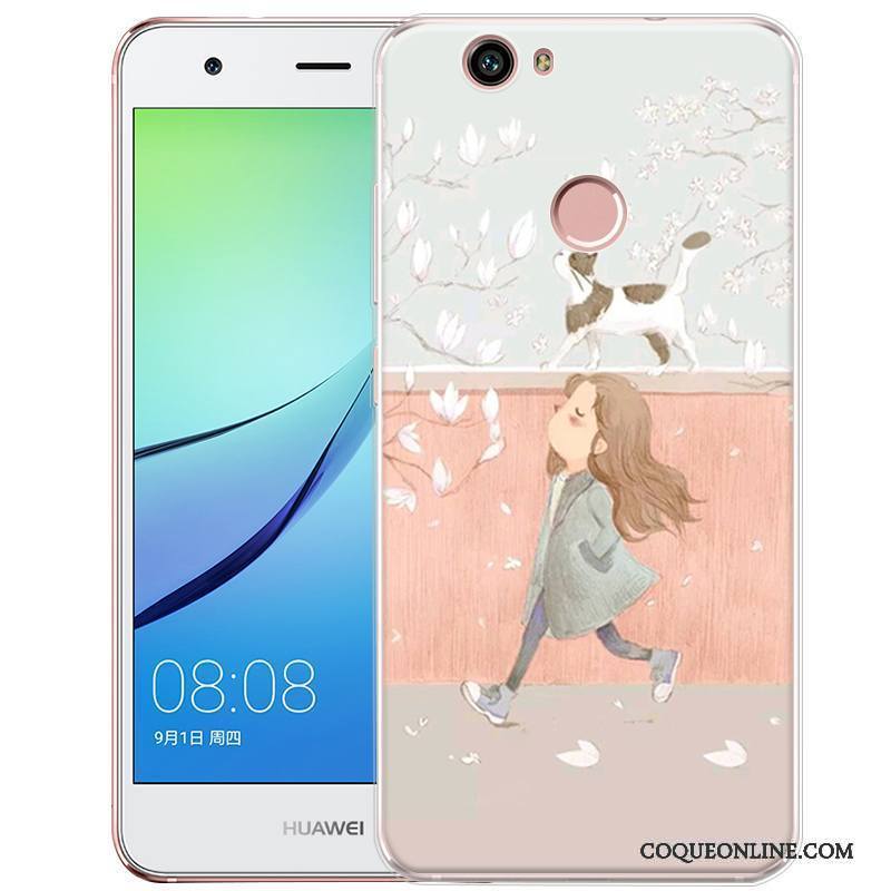 Huawei Nova Peinture Protection Téléphone Portable Coque Étui Gaufrage Fluide Doux