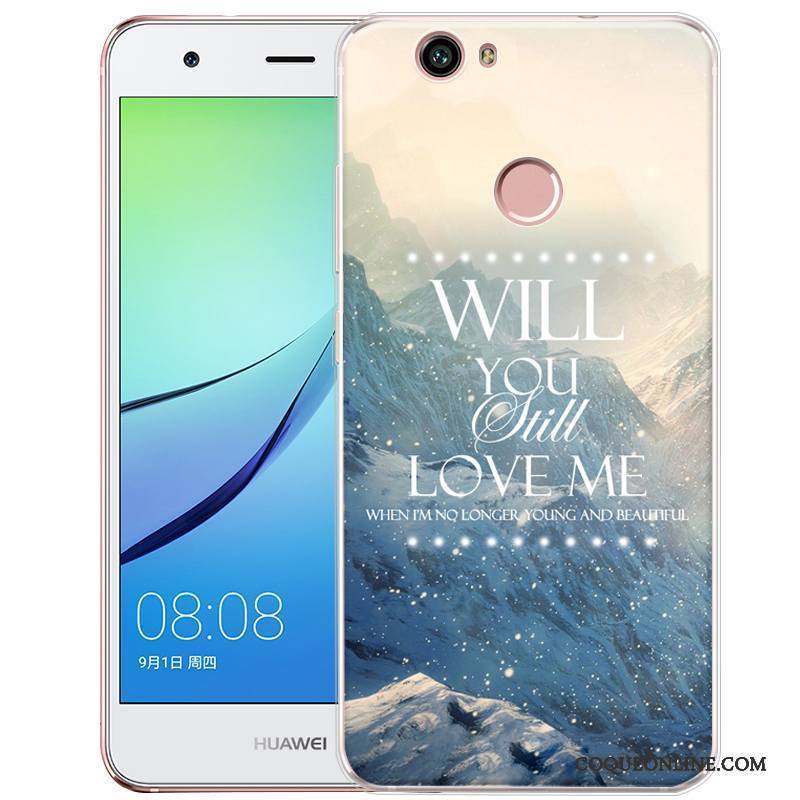 Huawei Nova Peinture Protection Téléphone Portable Coque Étui Gaufrage Fluide Doux