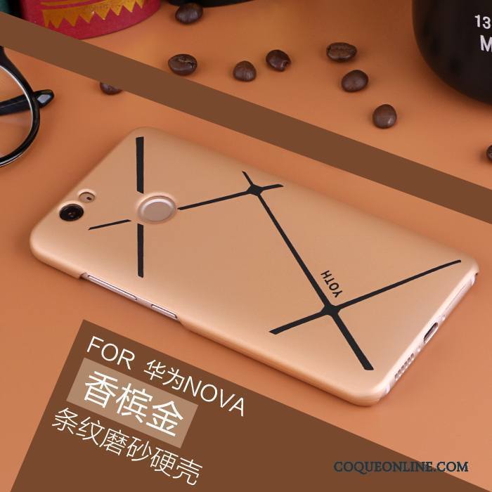 Huawei Nova Protection Très Mince Difficile Délavé En Daim Rose Étui Coque De Téléphone