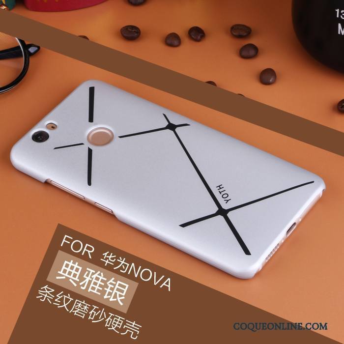 Huawei Nova Protection Très Mince Difficile Délavé En Daim Rose Étui Coque De Téléphone