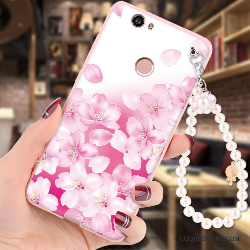 Huawei Nova Rose Incassable Étui Coque De Téléphone Peinture Ornements Suspendus Silicone