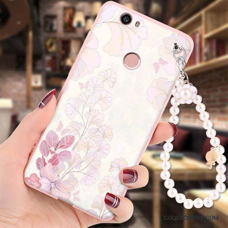 Huawei Nova Rose Incassable Étui Coque De Téléphone Peinture Ornements Suspendus Silicone