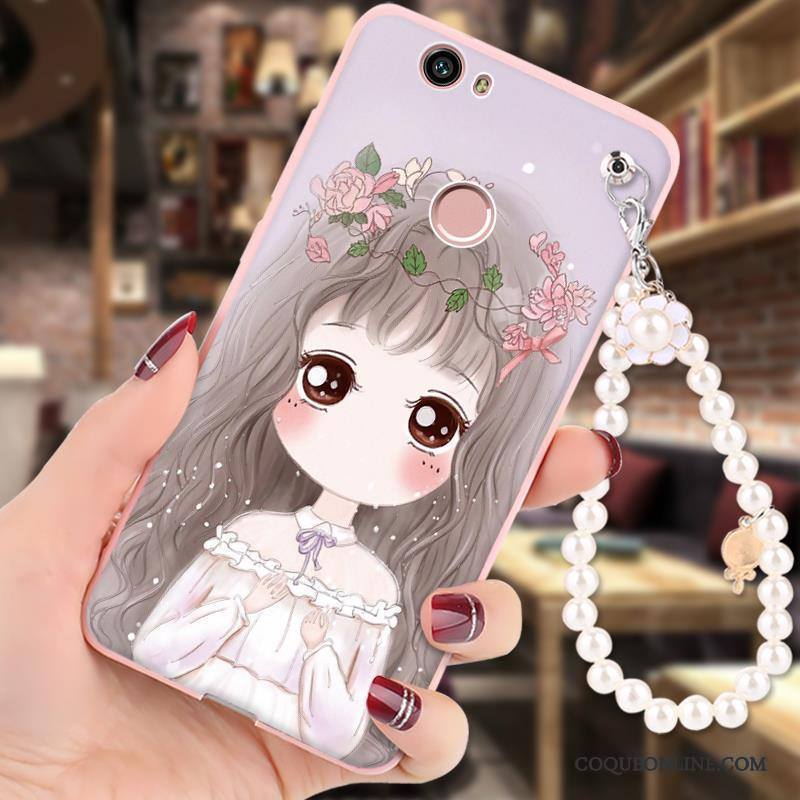 Huawei Nova Rose Incassable Étui Coque De Téléphone Peinture Ornements Suspendus Silicone