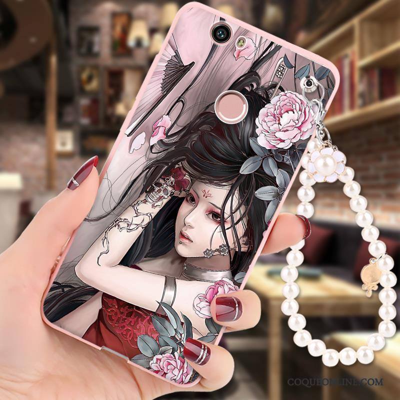 Huawei Nova Rose Incassable Étui Coque De Téléphone Peinture Ornements Suspendus Silicone