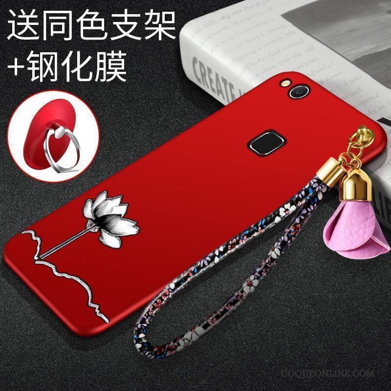 Huawei Nova Rouge Délavé En Daim Jeunesse Coque De Téléphone Protection Étui Personnalité