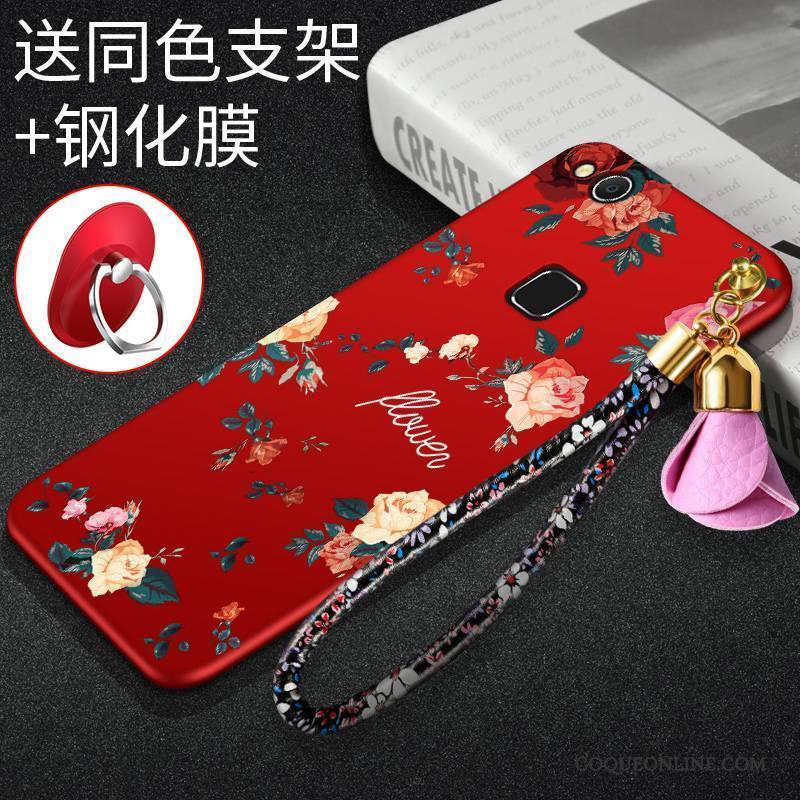 Huawei Nova Rouge Délavé En Daim Jeunesse Coque De Téléphone Protection Étui Personnalité