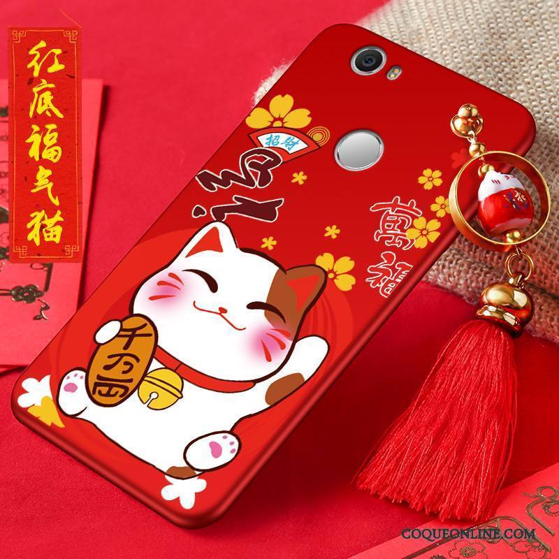 Huawei Nova Rouge Richesse Coque De Téléphone Étui Silicone Jeunesse Chat