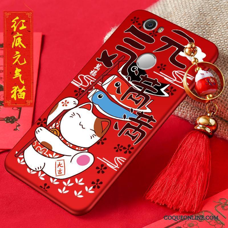 Huawei Nova Rouge Richesse Coque De Téléphone Étui Silicone Jeunesse Chat