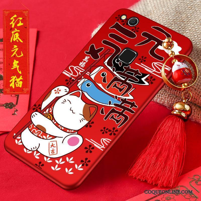 Huawei Nova Rouge Richesse Coque De Téléphone Étui Silicone Jeunesse Chat