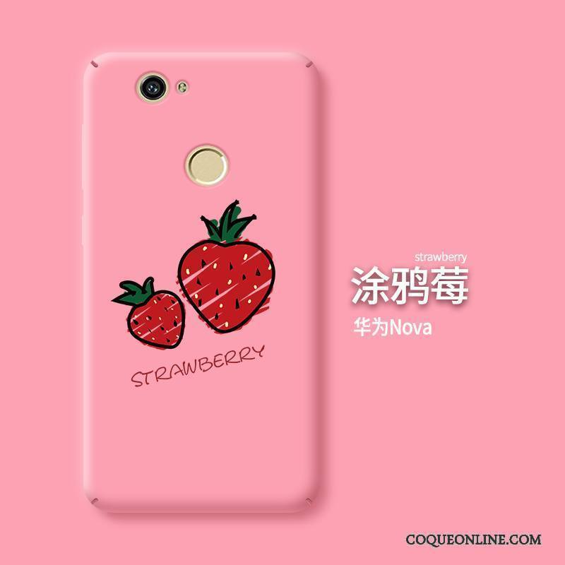 Huawei Nova Rouge Tendance Dessin Animé Coque Étui Créatif Difficile