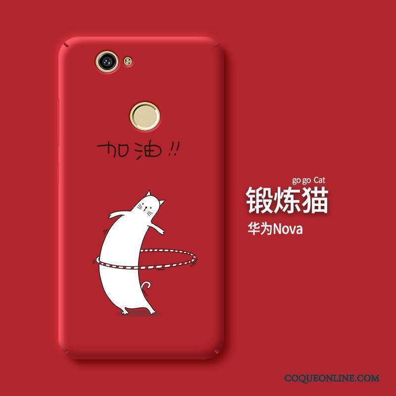 Huawei Nova Rouge Tendance Dessin Animé Coque Étui Créatif Difficile