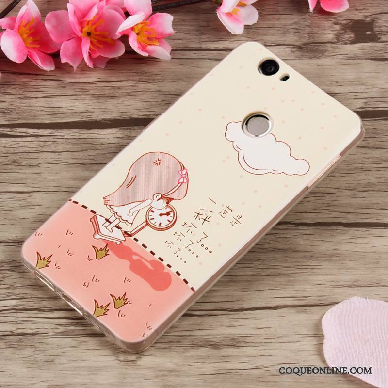 Huawei Nova Tendance Coque De Téléphone Étui Protection Silicone Bleu Clair Dessin Animé