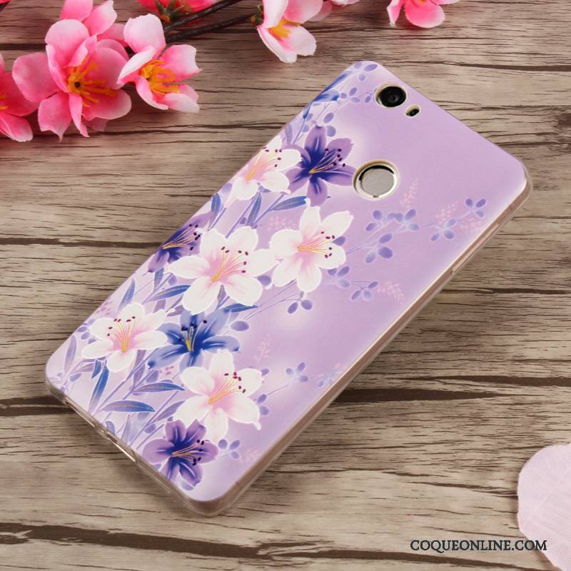 Huawei Nova Tendance Coque De Téléphone Étui Protection Silicone Bleu Clair Dessin Animé