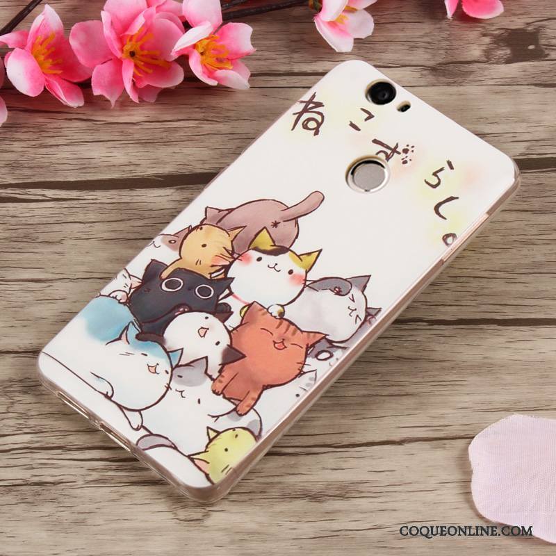 Huawei Nova Tendance Coque De Téléphone Étui Protection Silicone Bleu Clair Dessin Animé