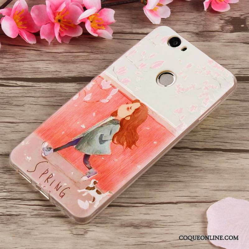 Huawei Nova Tendance Coque De Téléphone Étui Protection Silicone Bleu Clair Dessin Animé