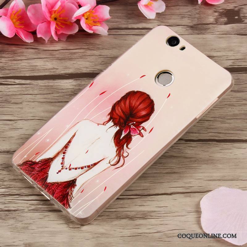 Huawei Nova Tendance Coque De Téléphone Étui Protection Silicone Bleu Clair Dessin Animé