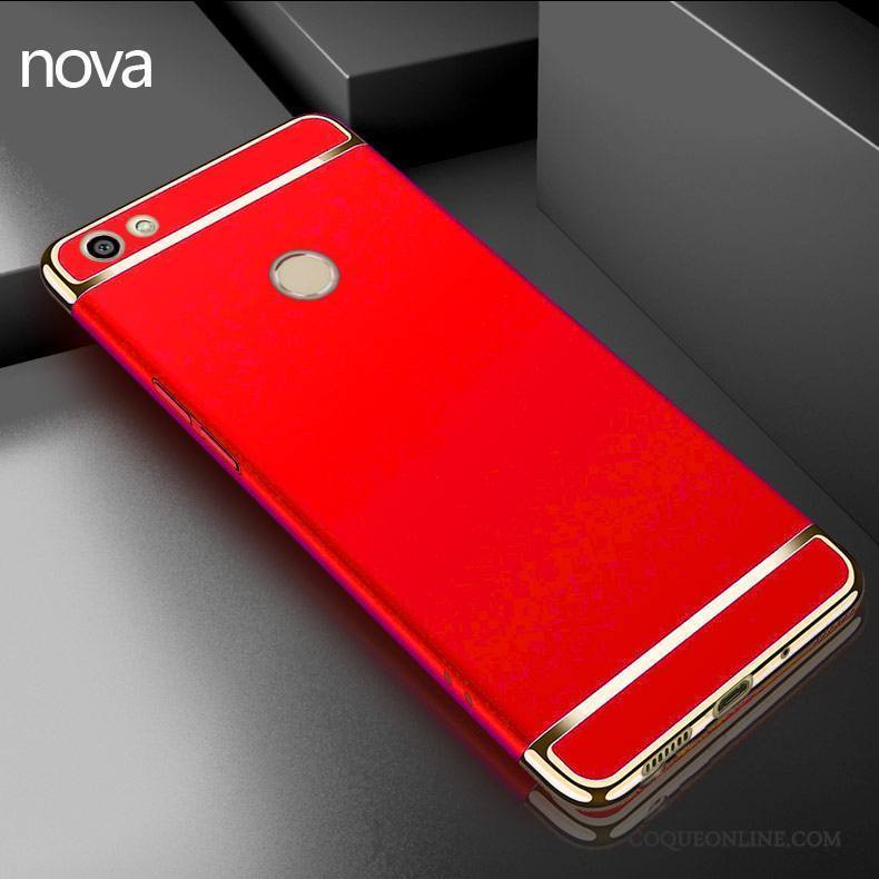 Huawei Nova Tout Compris Incassable Étui Protection Délavé En Daim Coque De Téléphone Rose