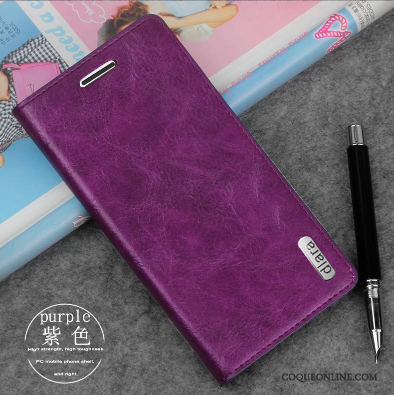 Huawei Nova Téléphone Portable Étui Coque De Téléphone Étui En Cuir Protection Silicone Violet