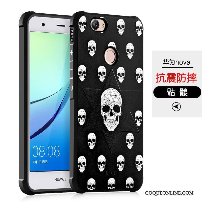 Huawei Nova Étui Tout Compris Fluide Doux Incassable Protection Coque De Téléphone Noir