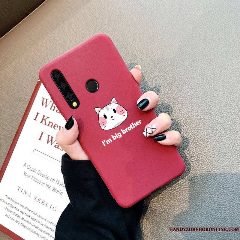Huawei P Smart+ 2019 Coque De Téléphone Tout Compris Rouge Silicone Incassable Modèle Fleurie Protection