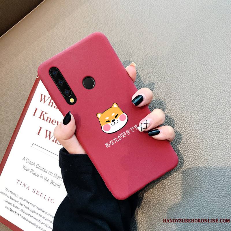 Huawei P Smart+ 2019 Coque De Téléphone Tout Compris Rouge Silicone Incassable Modèle Fleurie Protection