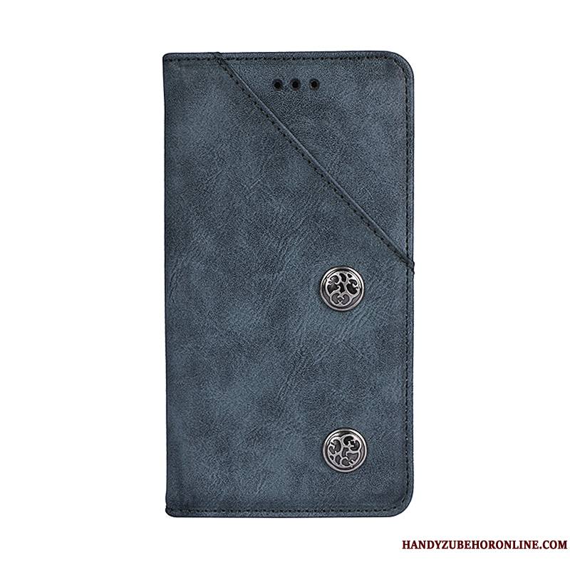 Huawei P Smart 2019 Coque De Téléphone Étui En Cuir Business Housse Protection Carte Téléphone Portable