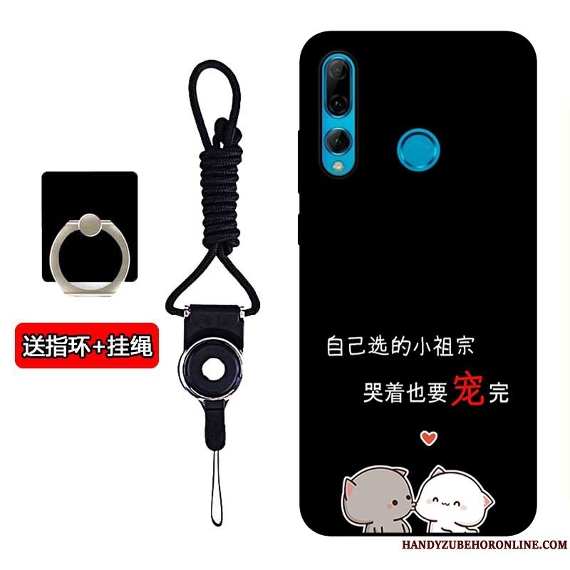 Huawei P Smart+ 2019 Coque Fluide Doux Tout Compris Amoureux Étui Noir Silicone Protection