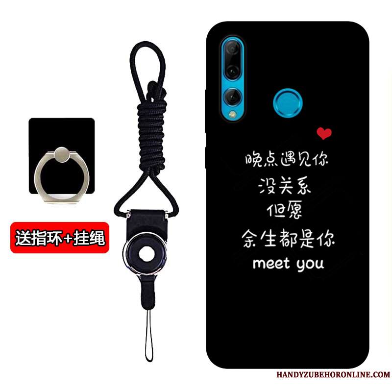 Huawei P Smart+ 2019 Coque Fluide Doux Tout Compris Amoureux Étui Noir Silicone Protection