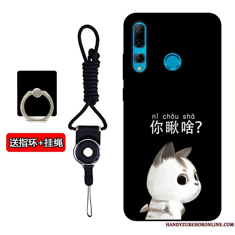 Huawei P Smart+ 2019 Coque Fluide Doux Tout Compris Amoureux Étui Noir Silicone Protection